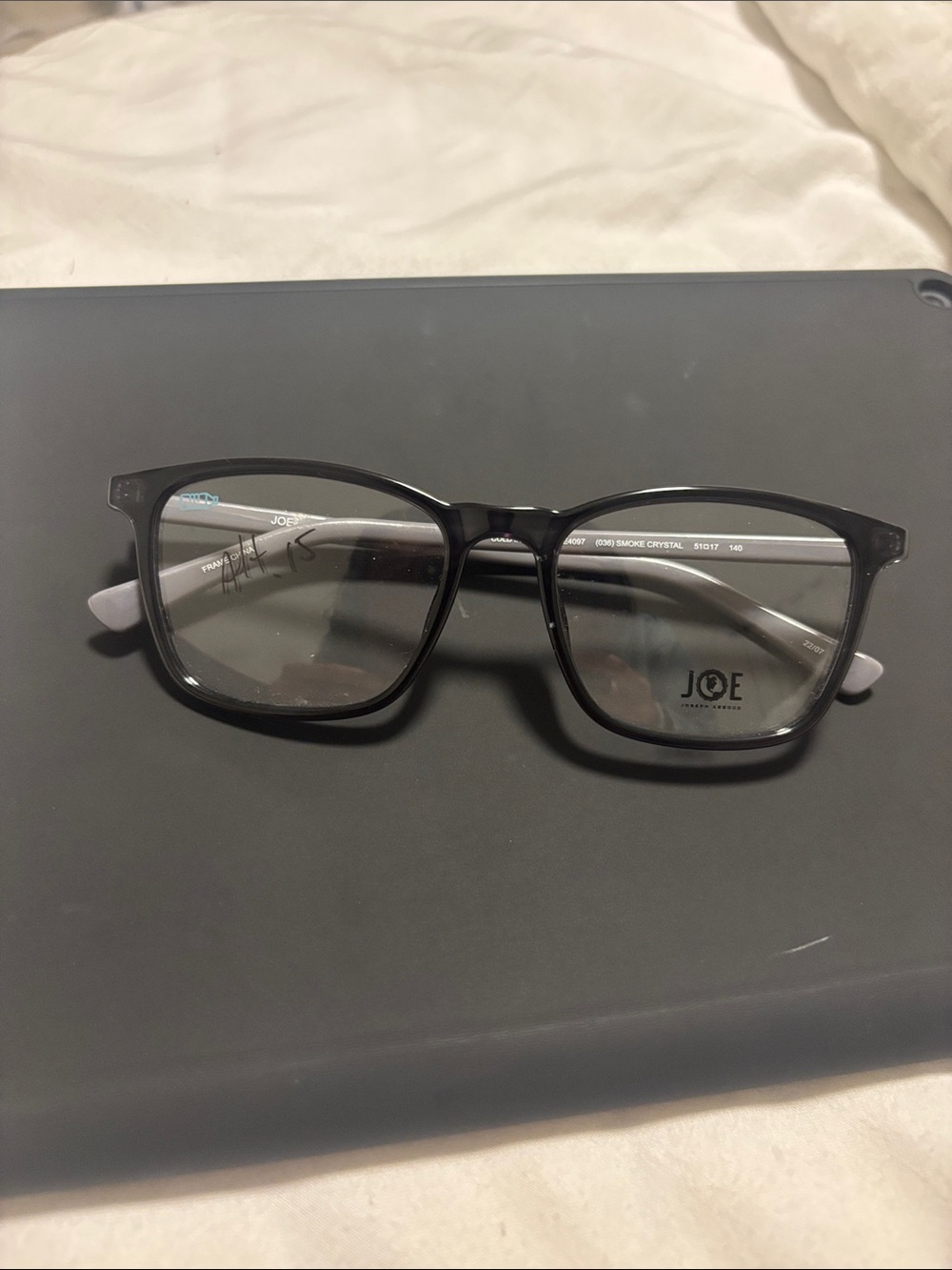 Joseph Abboud Black Rectangle Glasses